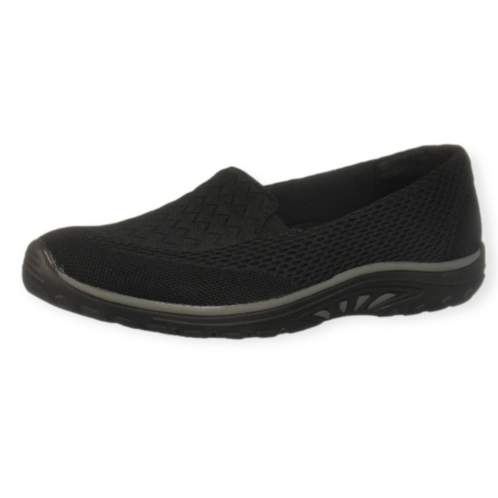 Skechers Black Slip-On Sneakers with Breathable Knit